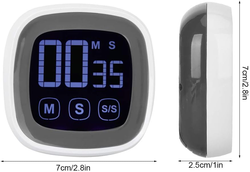 Fydun Temporizador digital de cocina con alarma Sc grande, recordatorios de cuenta regresiva, cronómetro para el hogar con imán, temporizador de