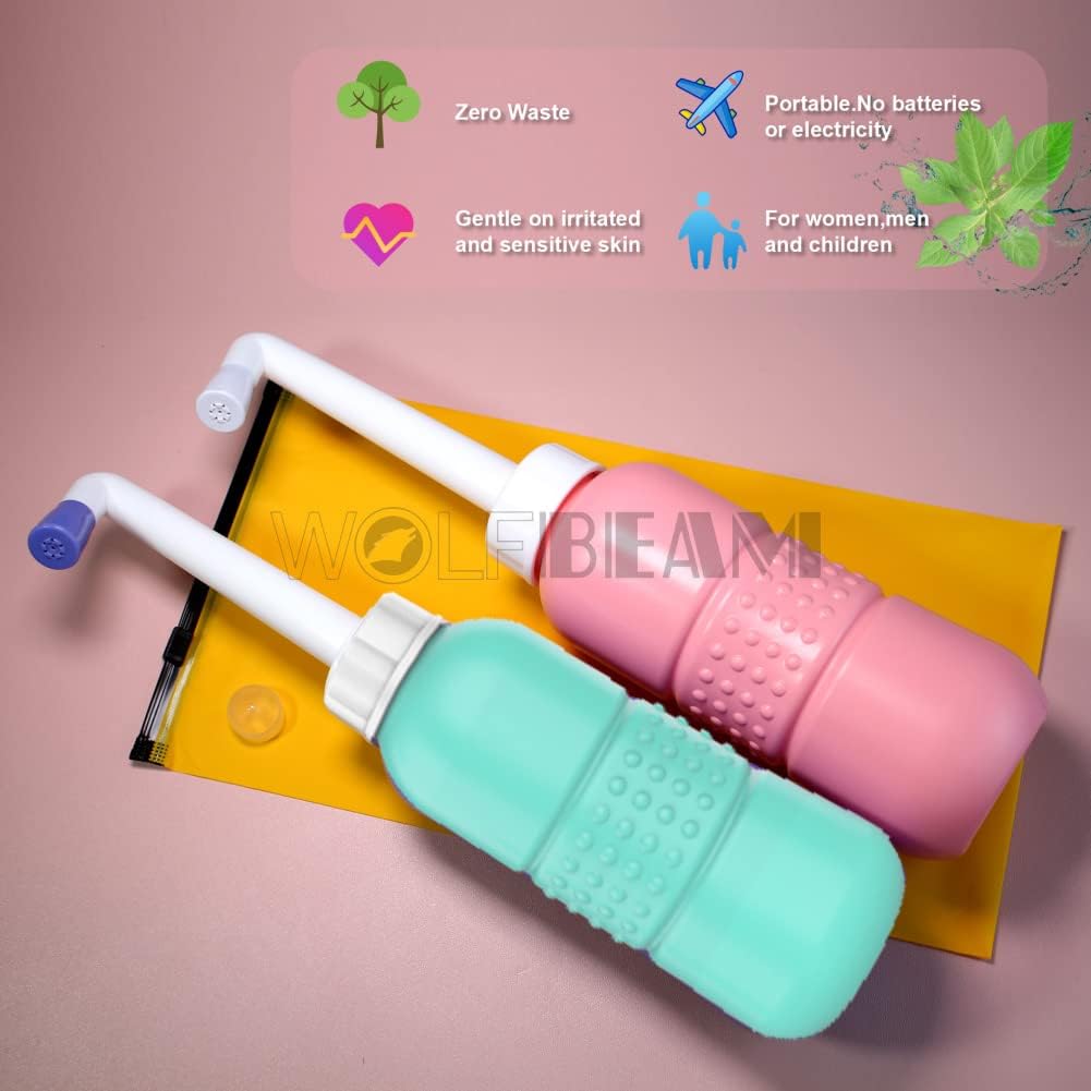 Limpiador portátil de mano para vulva y ano y contenedor de lavado vaginal de salud personal, limpiador de orina de viaje para higiene personal