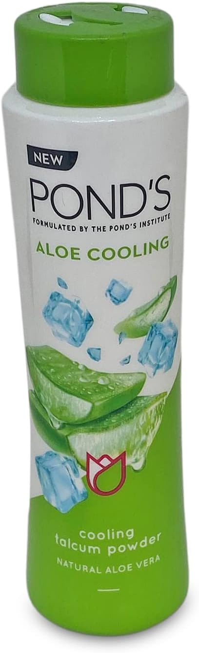 Polvo de talco de enfriamiento de aloe Ponds, botella de 3.53 oz