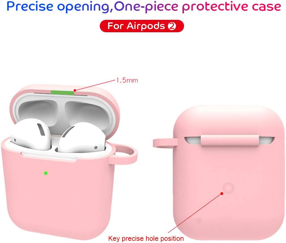 Funda protectora para Airpods 2, funda protectora de silicona suave para Airpods, funda protectora de silicona para auriculares, a prueba de golpes,