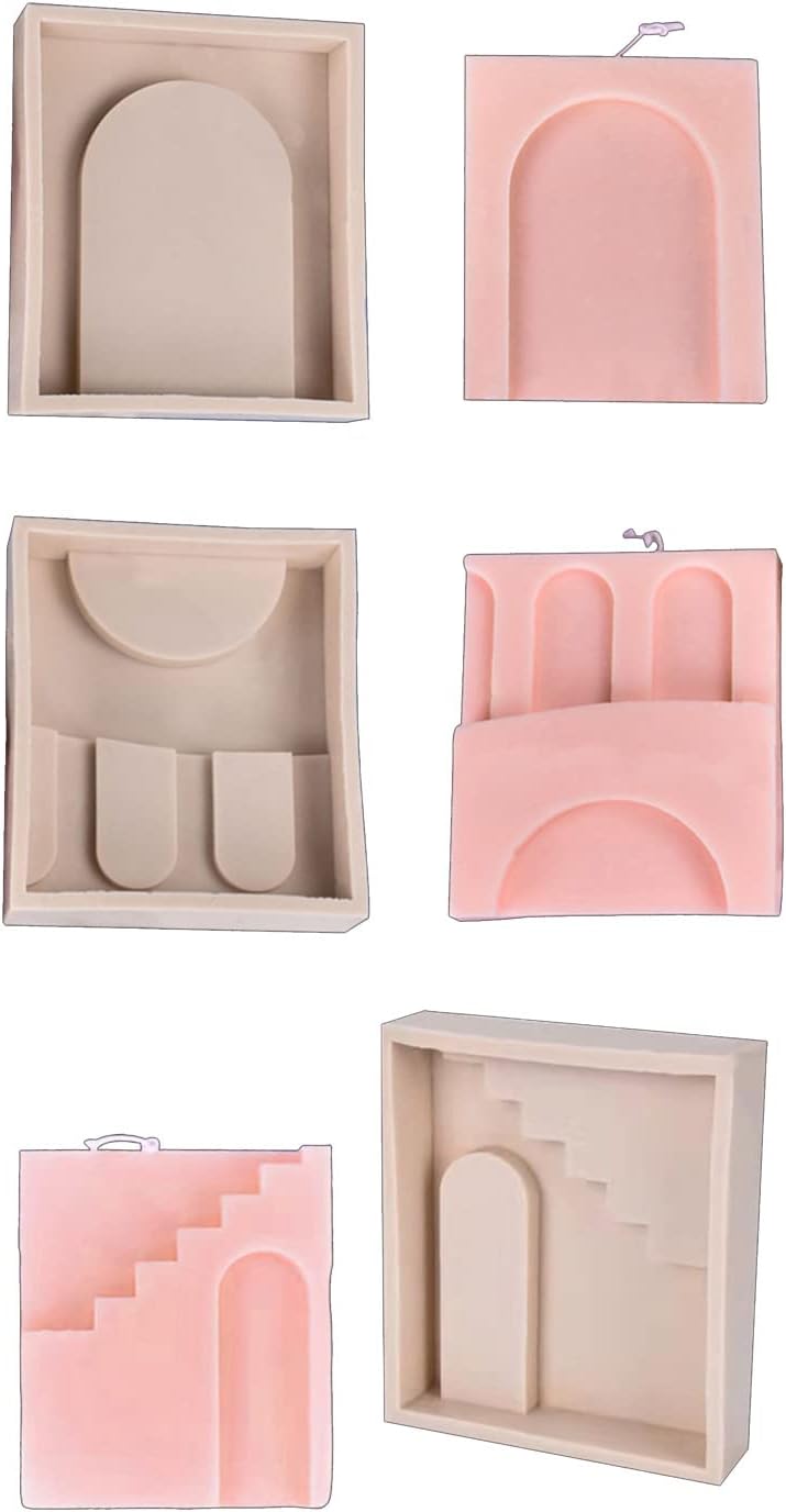 3D Arco Escaleras Silicona Molde DIY Aromaterapia Vela Yeso Jabón Fabricación Artesanía