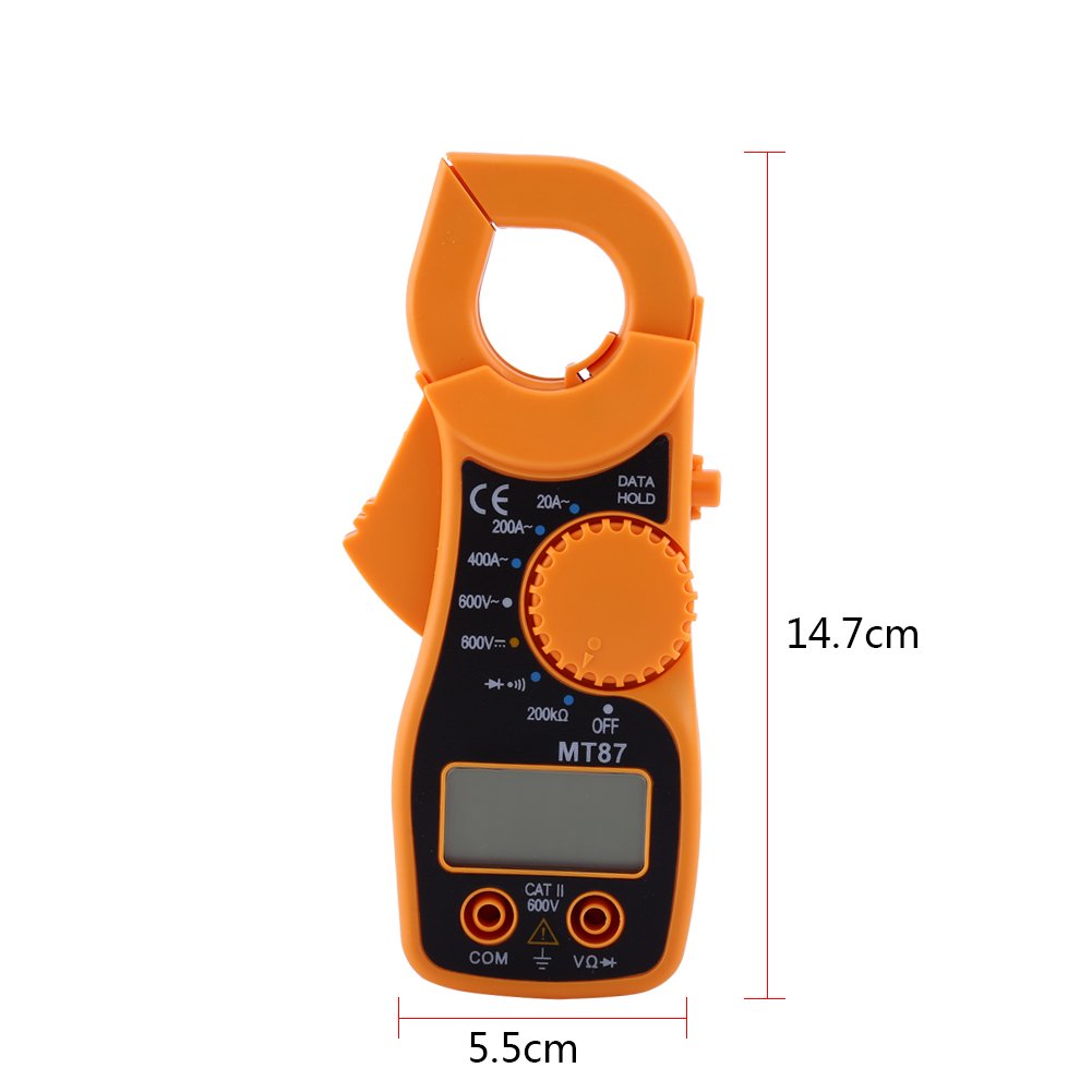Voltímetro Digital Clamp Multímetro Conduce Voltímetro AC DC Amperímetro Ohmímetro Voltímetro Probador de Voltios Medidor LCD, Multi Probadores