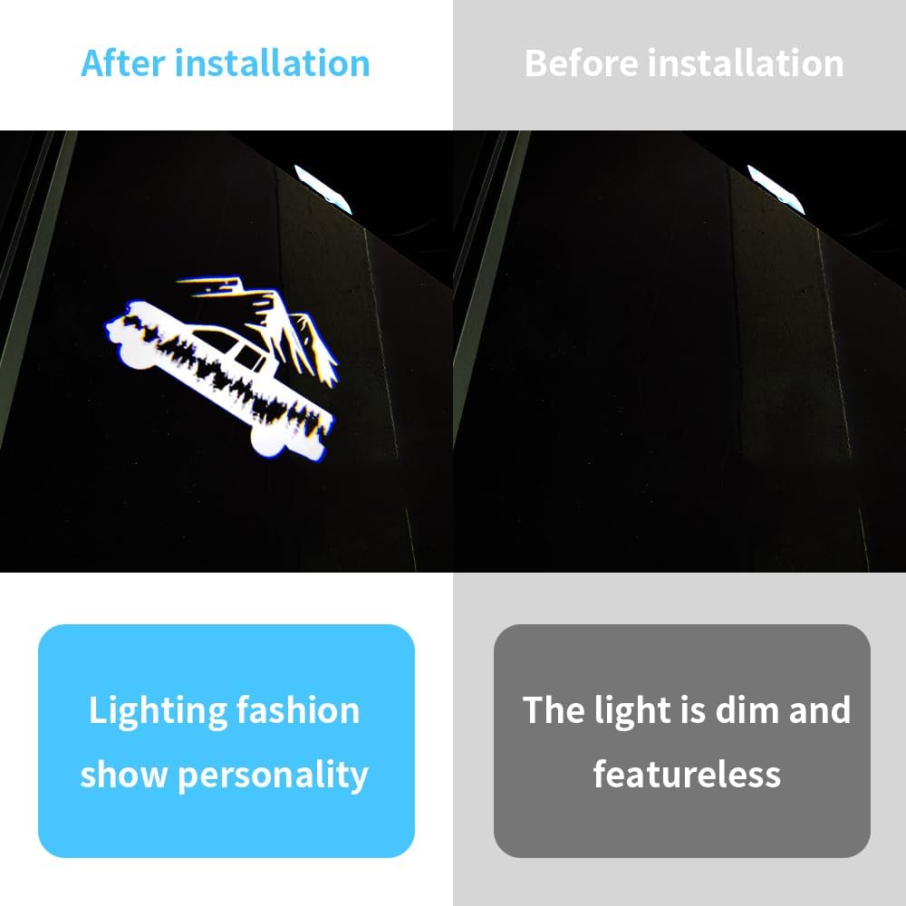 2 luces LED con logotipo para puerta de automóvil compatibles con Tundra 2007-2011, 2022-presente (debe tener luces OEM en las puertas de tu