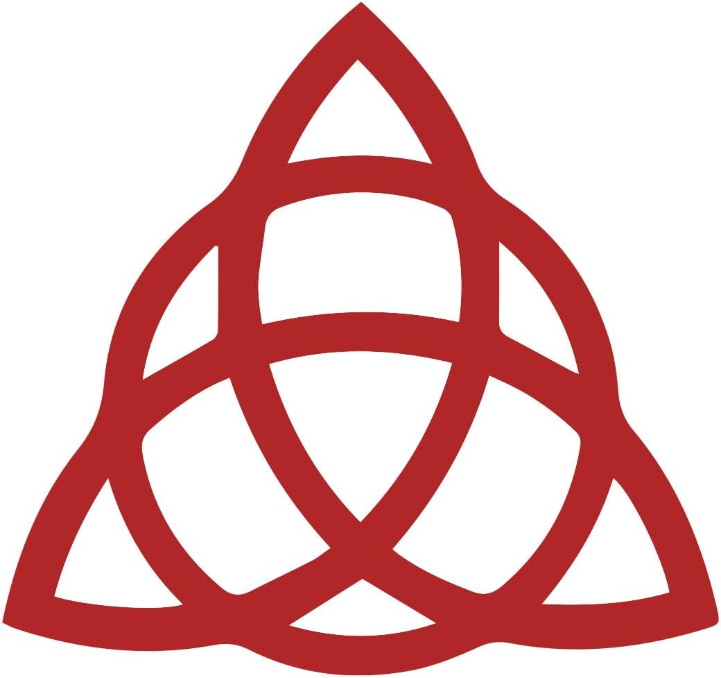 Triquetra – Adhesivo de vinilo con símbolo de vinilo para ventana de coche, portátil, 4 x 4 pulgadas (rojo)