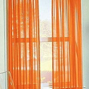 1 panel transparente elegante de gasa para ventana de 84 pies para dormitoriococina (naranja, 52 x 84 pulgadas) 1 panel transparente elegante de gasa para ventana de 84 pies para dormitoriococina (naranja, 52 x 84 pulgadas)