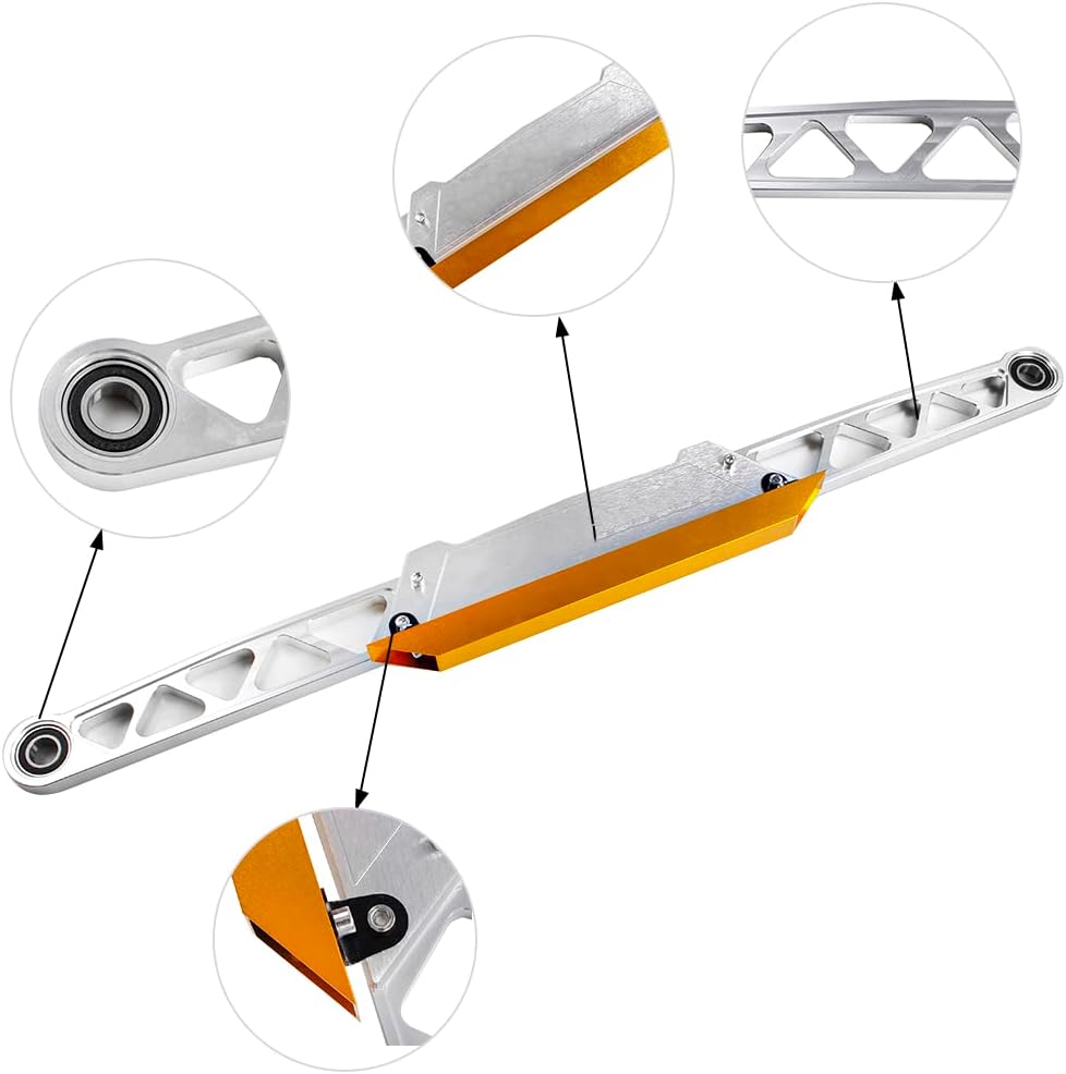 BARTOO Kit de barra de amarre de aluminio para brazo de control inferior inferior compatible con Honda Civic RSX DC5 EP3 EM2 ES1, plateado