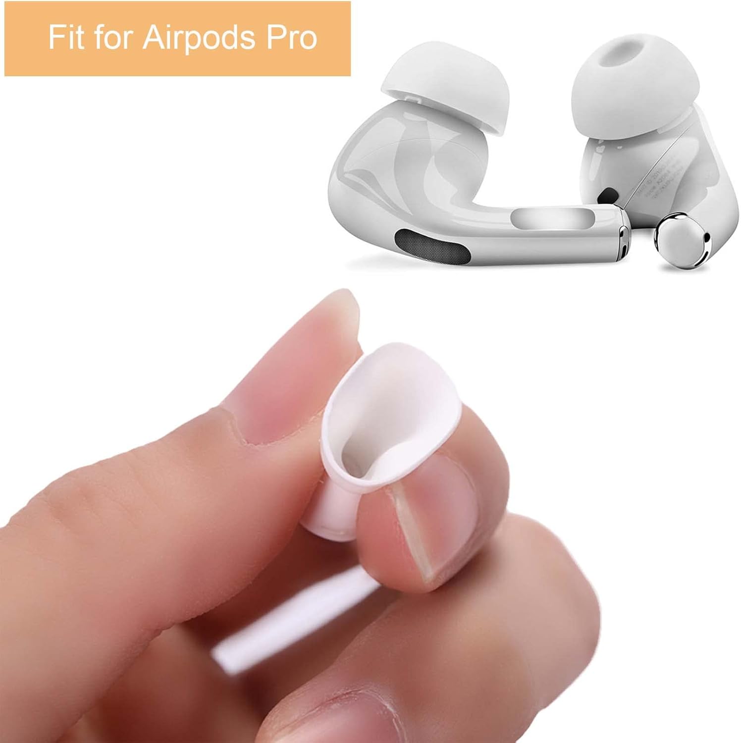 12 pares de almohadillas de repuesto para Airpods Pro y Airpods Pro 2nd, caben en la funda de carga (12)