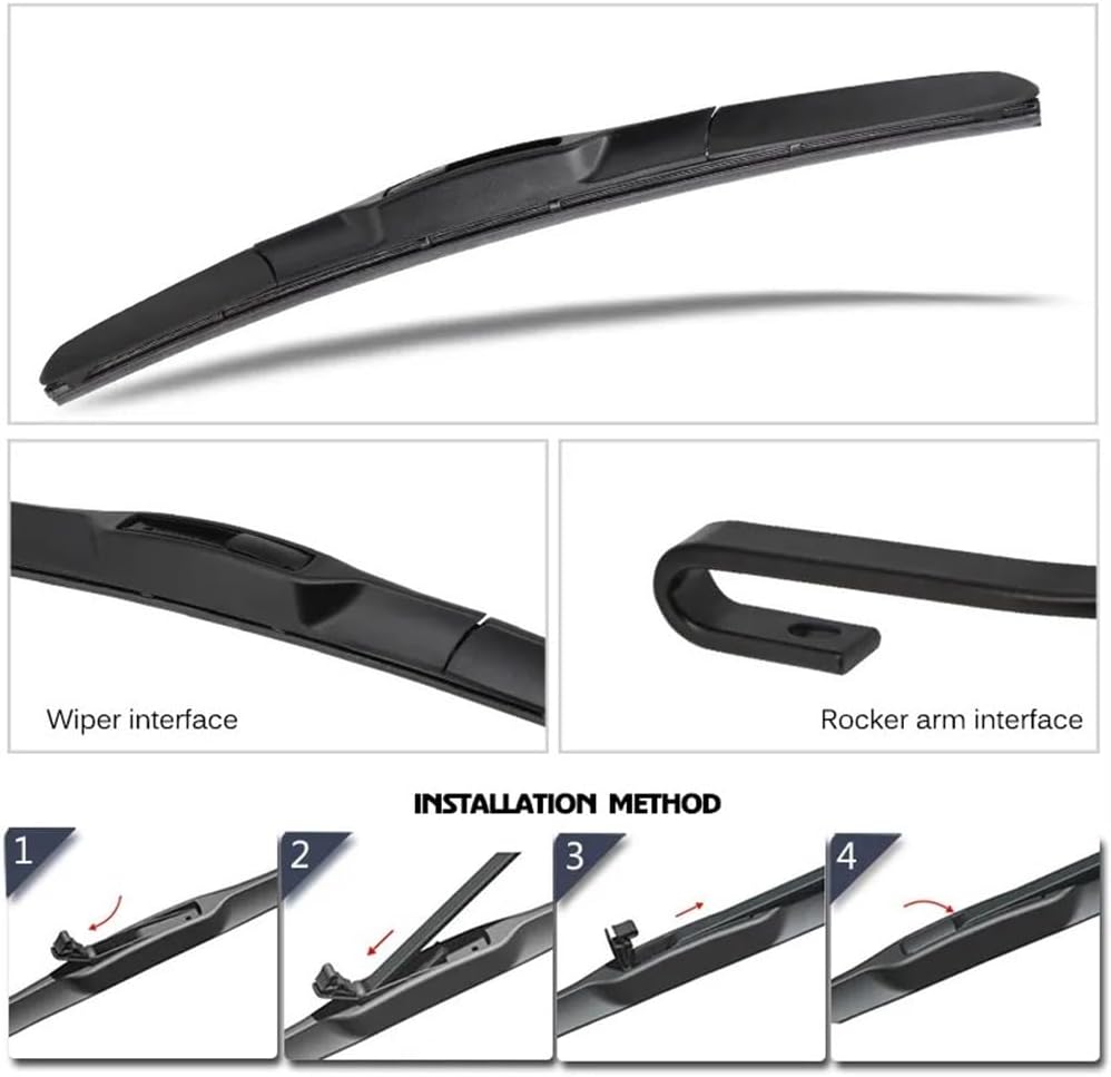 Wiper Car Wiper Blades Compatible with Renault Laguna Hatchback MK1 1993-2000 Windshield Windscreen Front Window Accessories 24″+18″ (Color  Left