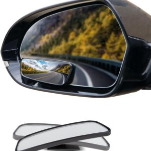 True Line Automotive Paquete de 2 espejos de punto ciego para automóvil, espejo rectangular de punto ciego para automóvil con visión ajustable de True Line Automotive Paquete de 2 espejos de punto ciego para automóvil, espejo rectangular de punto ciego para automóvil con visión ajustable de