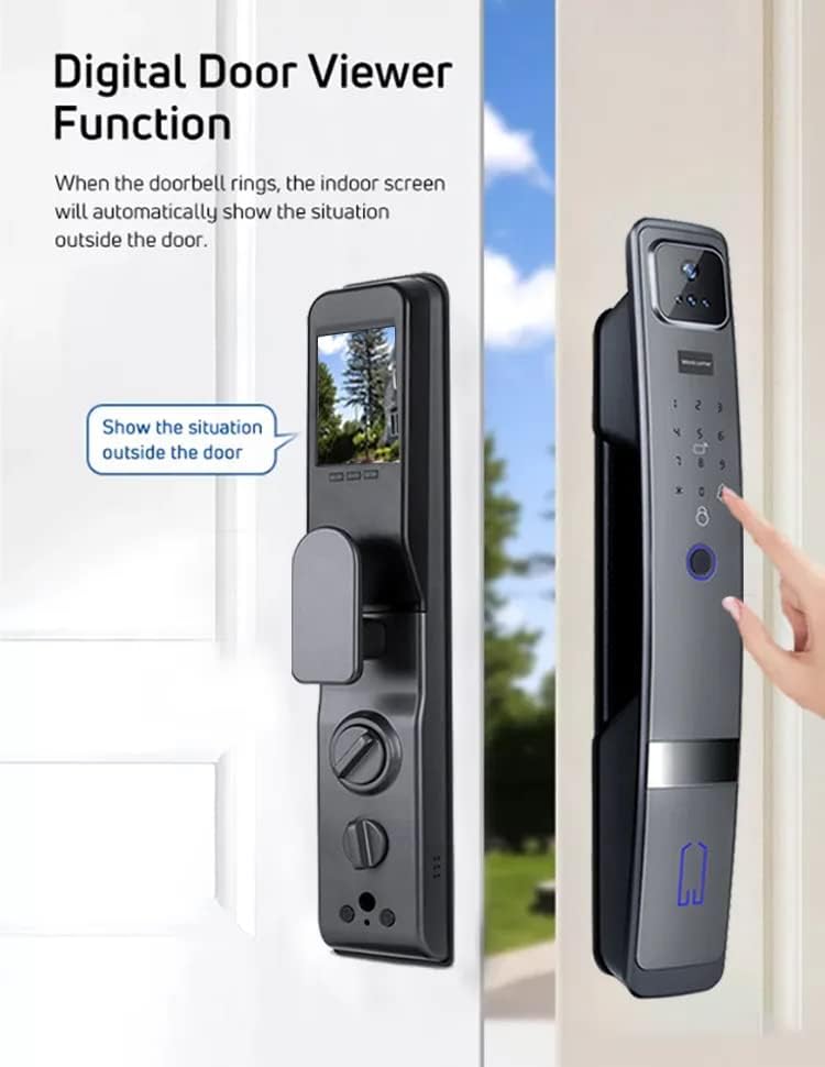 Cerradura de puerta inteligente del reconocimiento facial 3D con la cerradura inteligente completamente automática de la seguridad biométrica de la