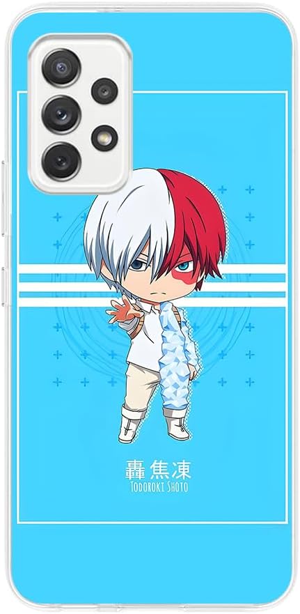 Para Samsung Galaxy A52 5G, Clase A Anime Todoroki Shouto #06 Transparente Protector Suave Silicona A Prueba De Golpes Suave TPU Claro Teléfono