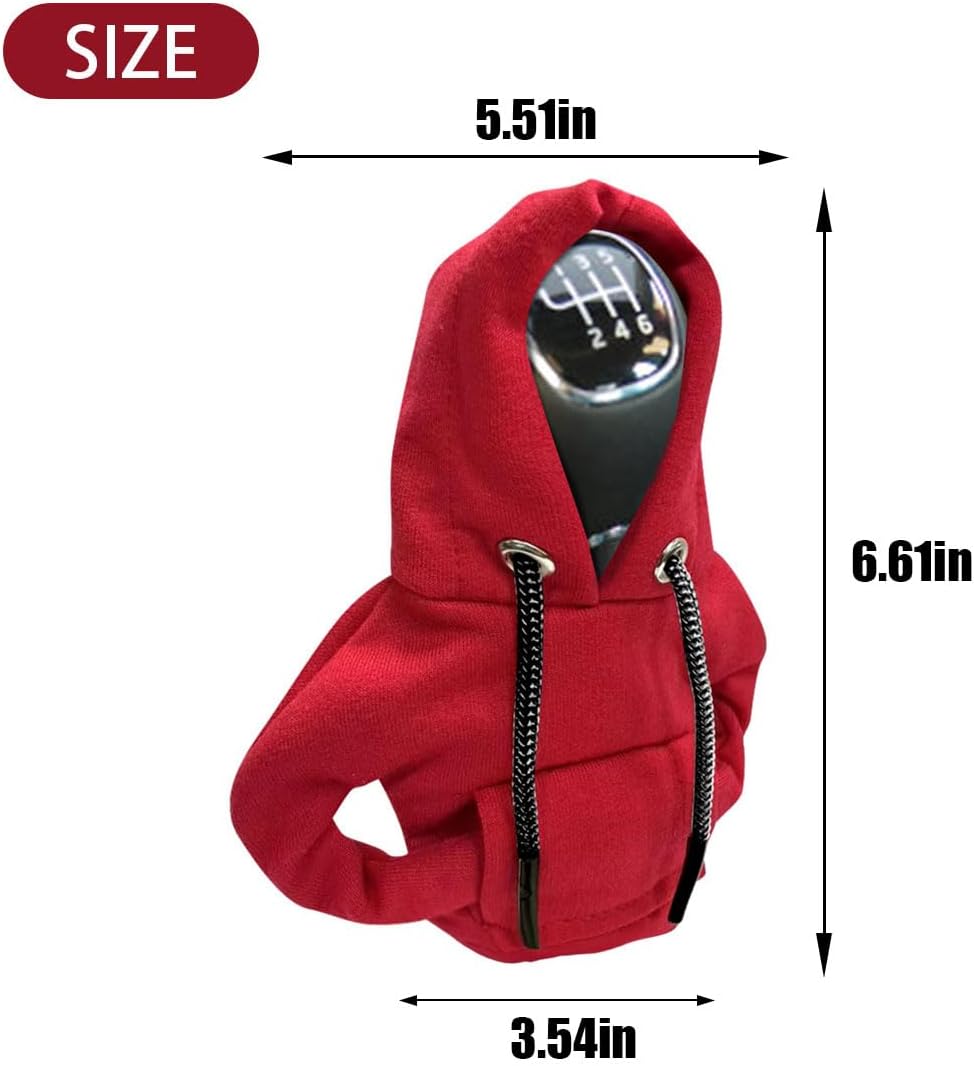 Sudadera con capucha para palanca de cambios de automóvil, cubierta de perilla de palanca de cambios de moda, mini sudadera con capucha para palanca
