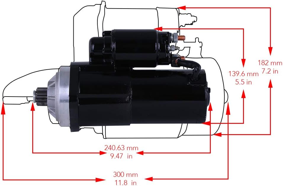RAREELECTRICAL Nuevo arrancador compatible con Mercruiser Marine Stern Drive Modelo 454 Mag Mpi Horizon Gm 7.4L 454Ci 8Cyl por números de pieza