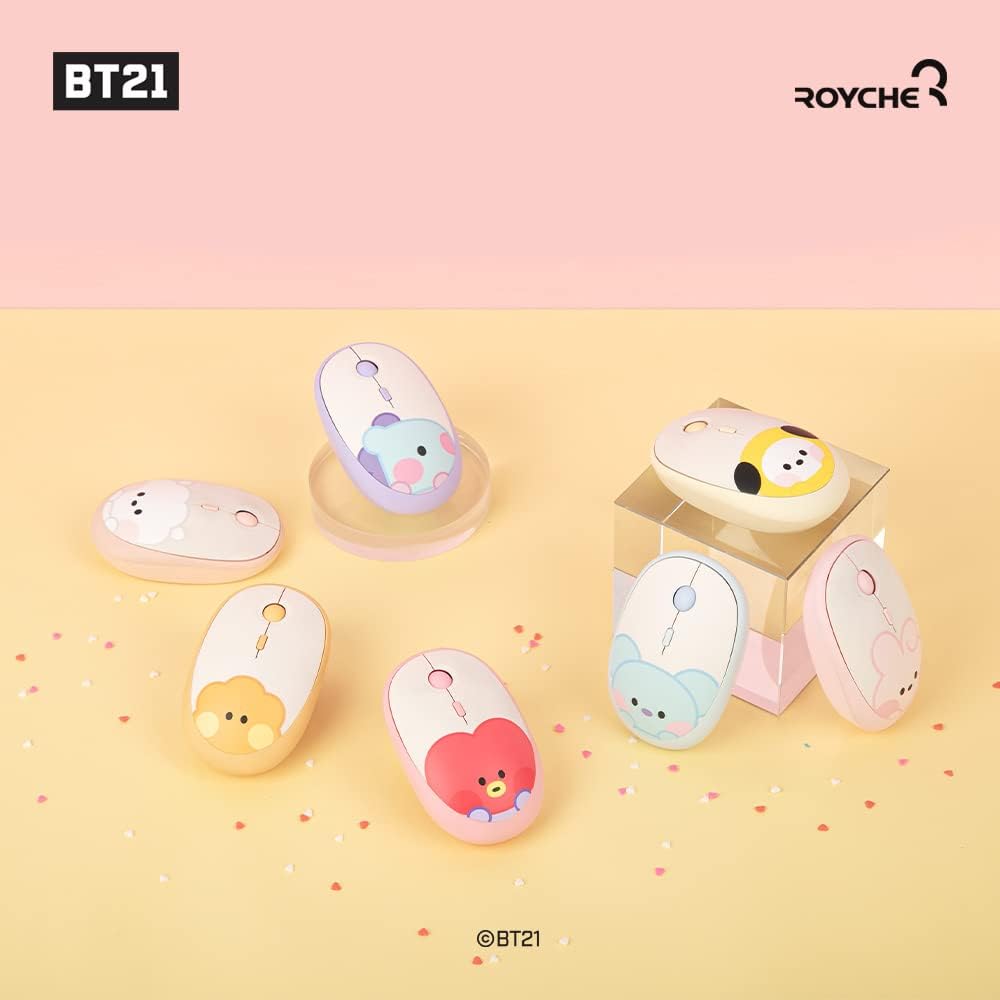 BT21 Minini Multi Emparejamiento inalámbrico silencioso ratón para computadora (KOYA)