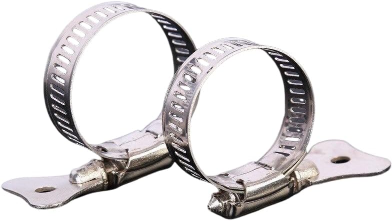 Paquete de 10 abrazaderas de manguera de acero inoxidable 304, abrazaderas de tornillo de pulgar ajustables, tamaño de 58″-1″ (16-25mm), ancho de