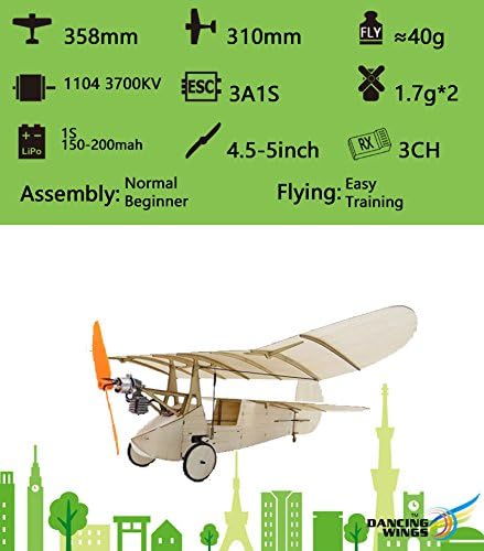 Balsa Kit de corte láser Micro 3CH 14.094 in Newton avión eléctrico de control remoto para construir para adultos modelo volador RC sin ensamblar