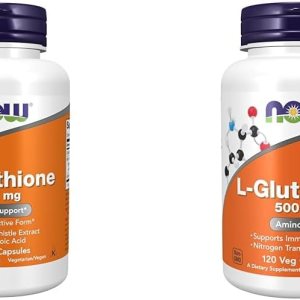 NOW Suplementos, Glutatión 500 mg, con extracto de cardo mariano y ácido alfa lipoico, neutralizador de radicales libres*, 60 cápsulas y suplementos NOW Suplementos, Glutatión 500 mg, con extracto de cardo mariano y ácido alfa lipoico, neutralizador de radicales libres*, 60 cápsulas y suplementos