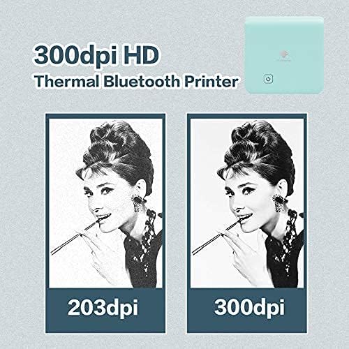 Phomemo Mini impresora M02 Pro – Impresora térmica Bluetooth de fotos con 3 rollos de papel adhesivo colorido, compatible con iOS + Android para