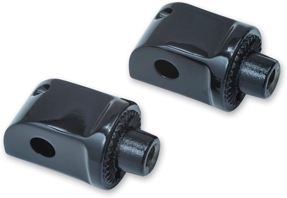 Kuryakyn 8863 Adaptadores de clavija de montaje macho estriado para estriberas delanteras y tablas de suelo motocicletas Honda 1996-2018, negro