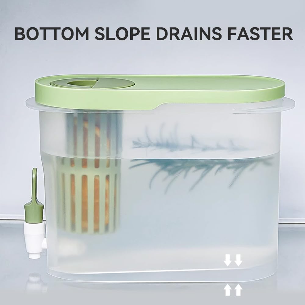 Dispensador de bebidas con espita de plástico para fiestas, jarra de limonada con filtro, jugo, agua fría, té, café, recipiente para nevera,