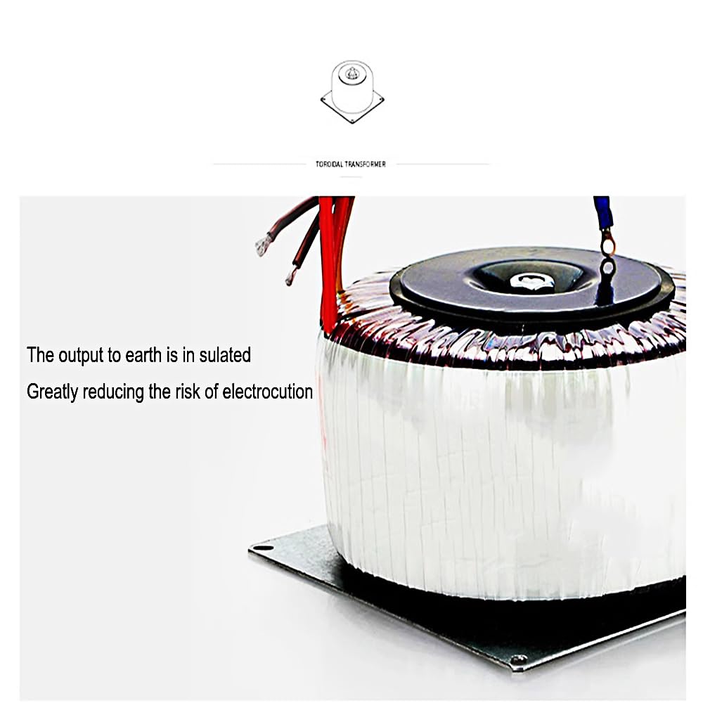 ATO Transformador toroidal de 50 VA, amplificador de transformador toroidal estable monofásico, 120 V a 2 x 24 V, transformadores toroidales de
