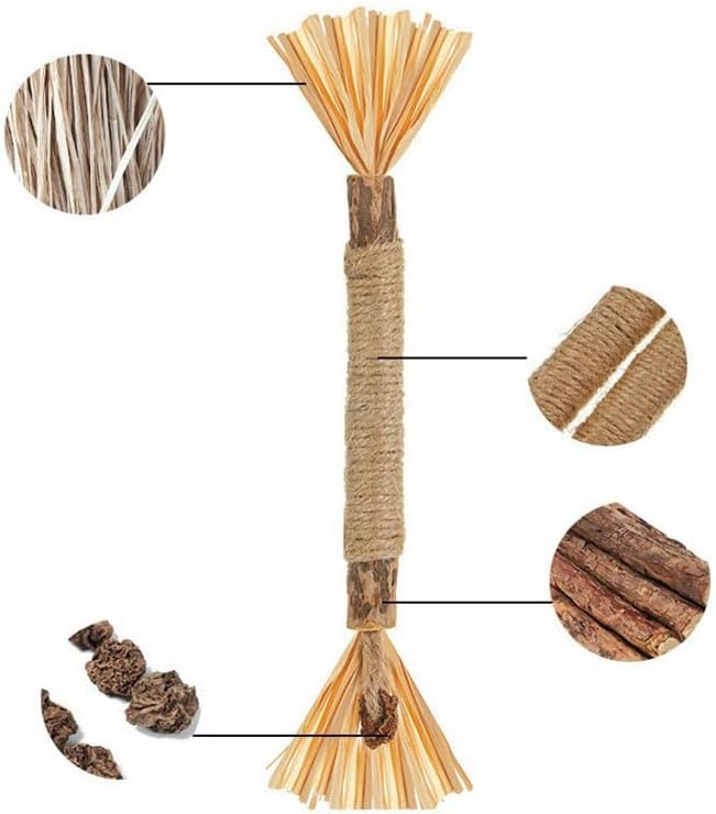 6 unidades de palitos de limpieza de dientes de gato, palitos para masticar gateras, palitos interactivos para tratar para interiores, palitos de
