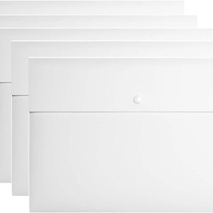 VANRA Carpeta de archivos de polietileno con bolsillos para archivos, sobre plano de plástico, organizador de documentos con cierre de botón a VANRA Carpeta de archivos de polietileno con bolsillos para archivos, sobre plano de plástico, organizador de documentos con cierre de botón a