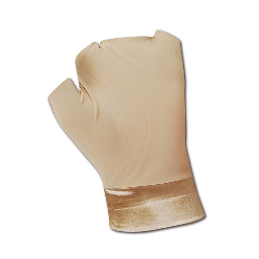 Occunomix MC450M – Guantes de soporte, sin dedos, nailon y elastano para manos y muñeca, talla M, color beige (un par)