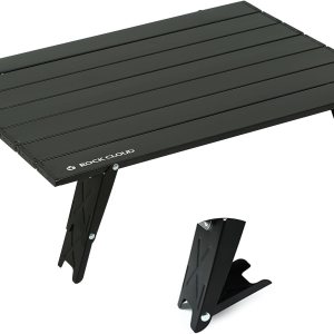 ROCK CLOUD Mesa de playa plegable y compacta ultraligera de dos alturas de aluminio ajustable Mini mesa de camping portátil (negro – grande) ROCK CLOUD Mesa de playa plegable y compacta ultraligera de dos alturas de aluminio ajustable Mini mesa de camping portátil (negro – grande)