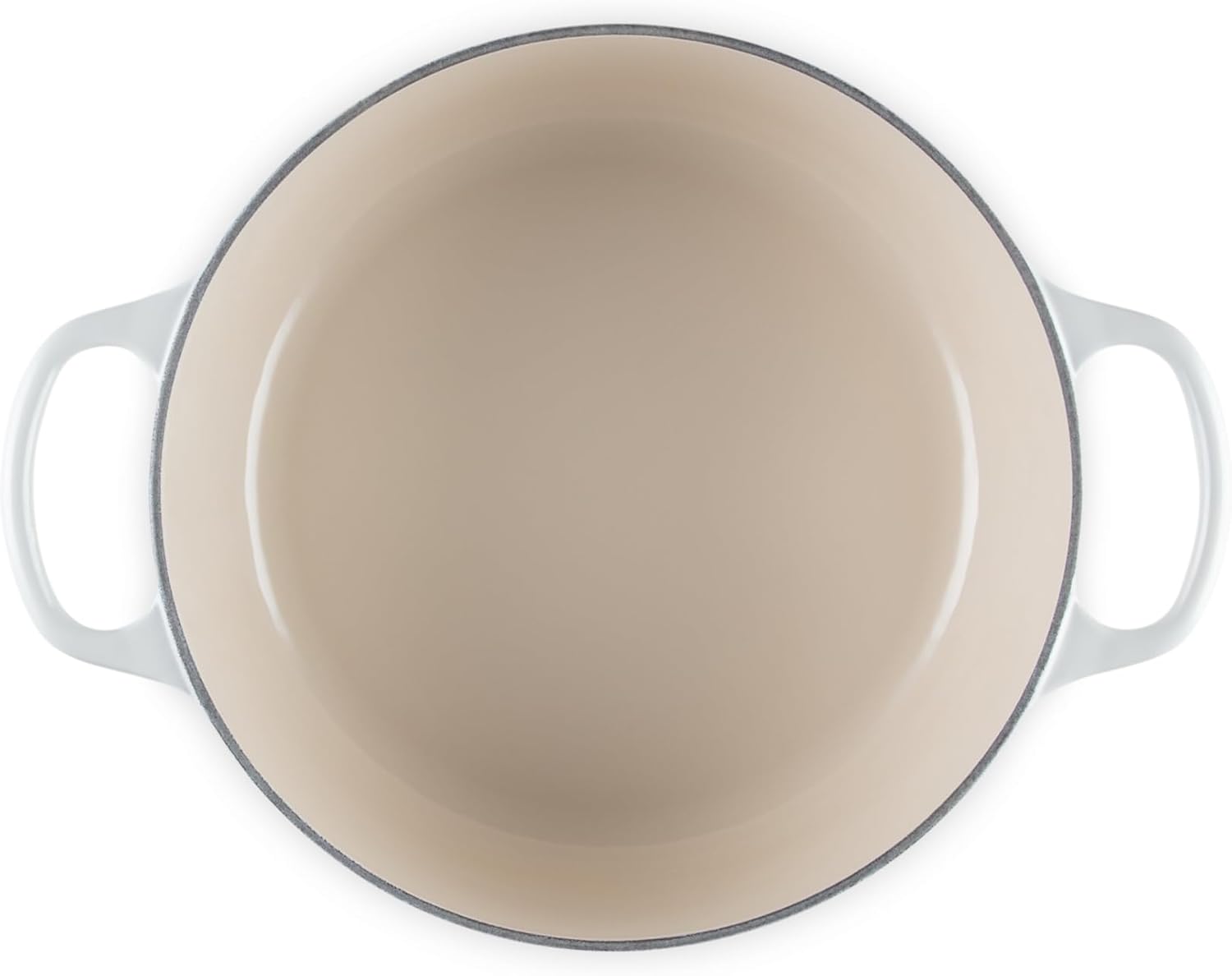Le Creuset Horno holandés redondo de hierro fundido esmaltado, 4.5 cuartos de galón, merengue