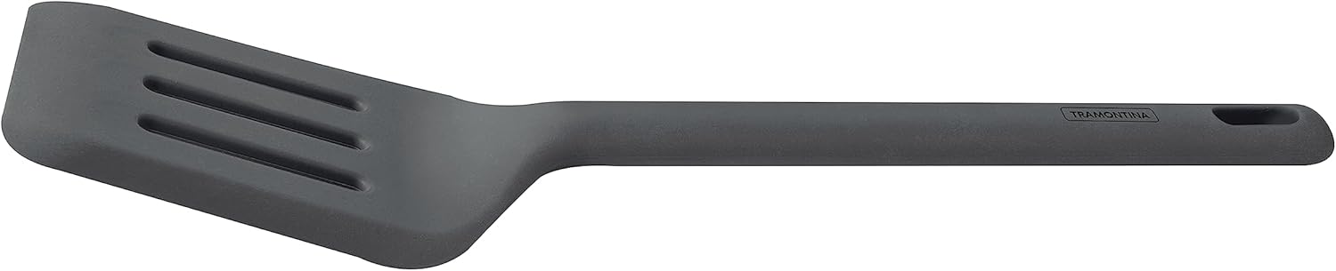 Tramontina 25810160 TRAMONTINA 25810160 Perforated Turner Molde 11.8 inches (30 cm) Gray Silicone Turner Heat Resistant Dishwasher Safe Made in