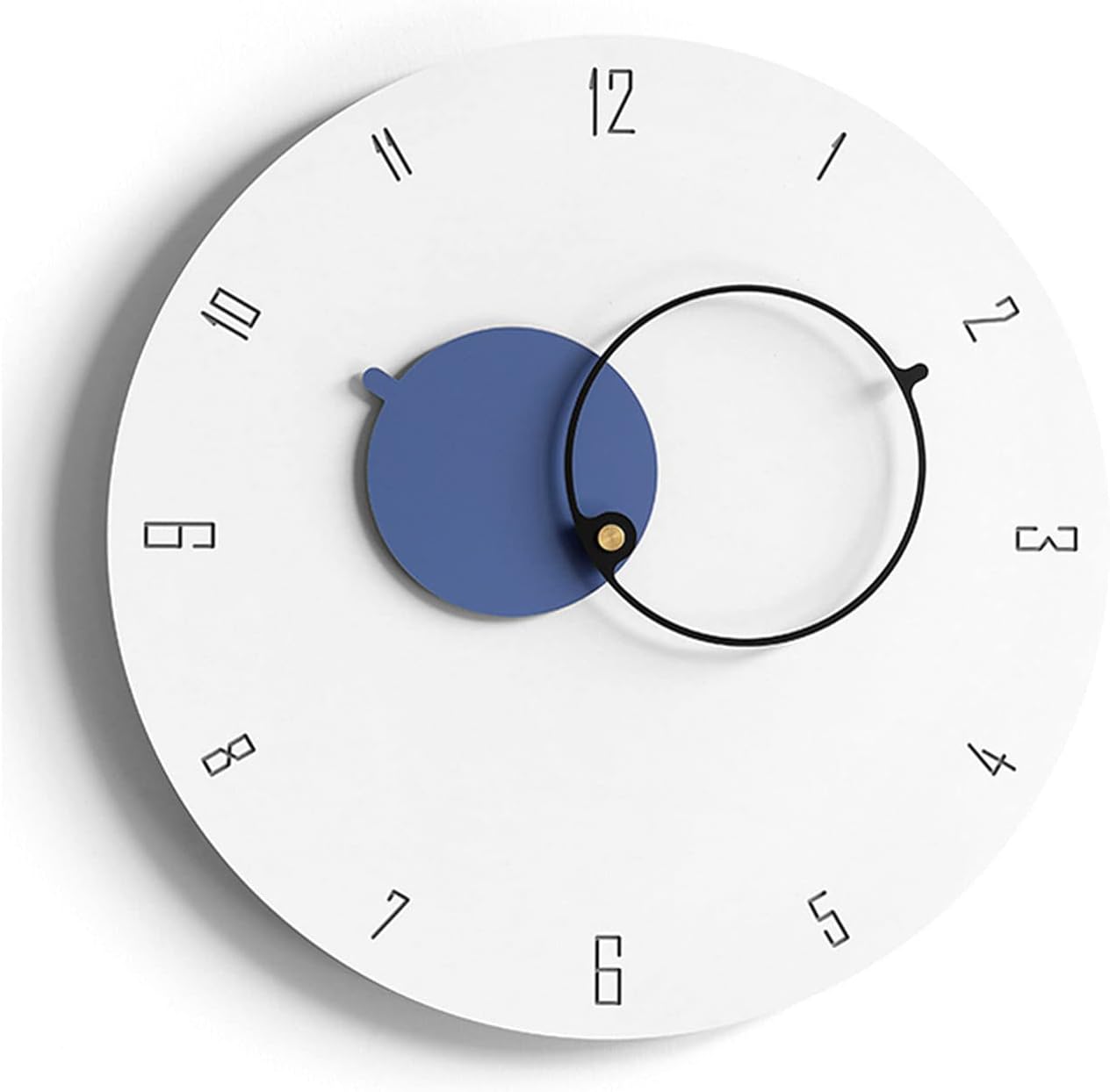 Reloj de pared – Reloj de pared moderno de 15 pulgadas con puntero acrílico único, silencioso, sin tictac, redondo, decorativo, de cuarzo, fácil de
