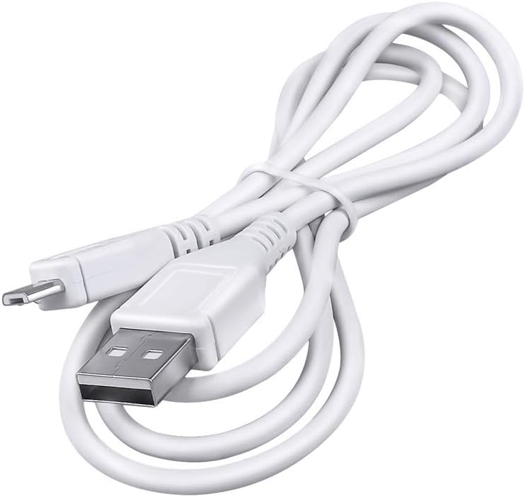 Cable de cargador adaptador micro USB blanco de 5 pies para Edifier MP100 MP200 Altavoz portátil Power
