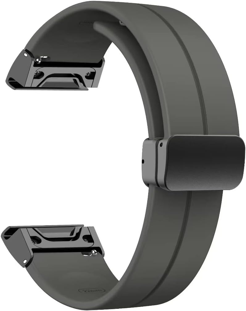 Correa deportiva Conm para Garmin Fenix 7x76x Gps65x5, correa magnética de repuesto de silicona de 0.866in y 1.024in