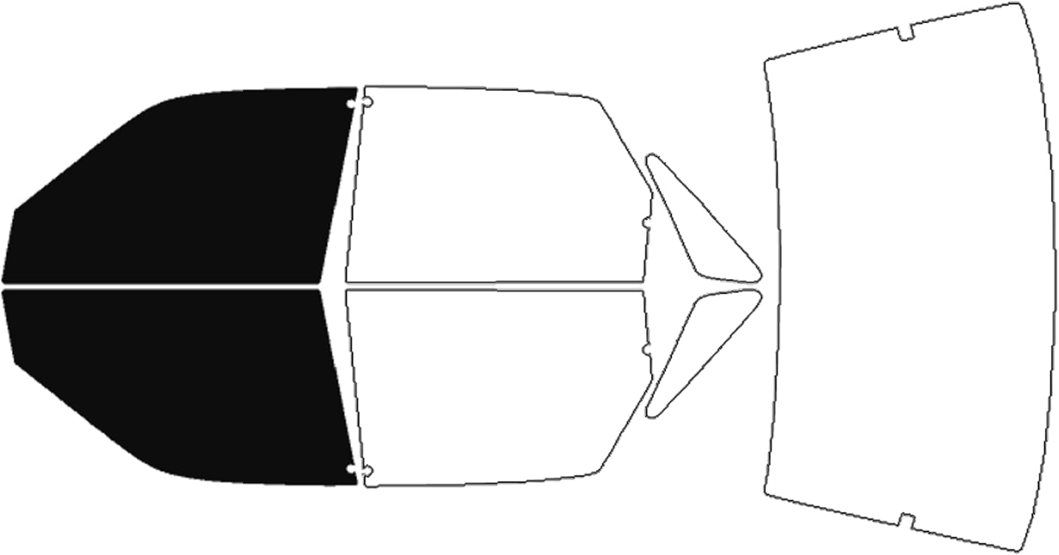Película precortada frontal de dos puertas para ventanas, película tintada para automóviles, protección solar, privacidad, anti roturas, vidrio