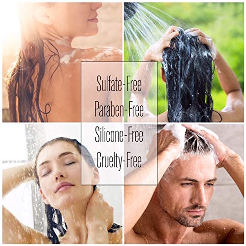 Barra de champú sólida, hecha con ingredientes naturales y orgánicos, sin sulfatos, libre de crueldad animal y vegano, para todo tipo de cabello,