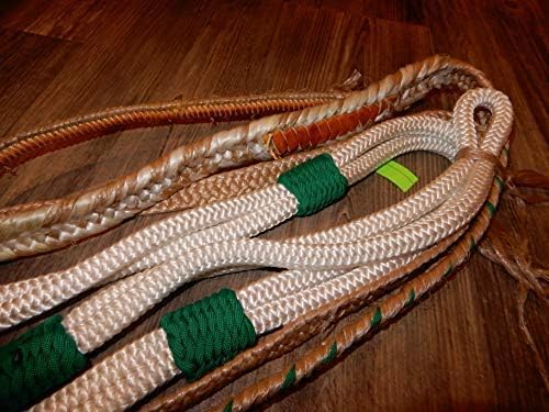 Alligator Bull Rope White Nylon 9×7 RH 34″ x 34″ Soft Bull Riding – Cuerdas de toro EPT 16′