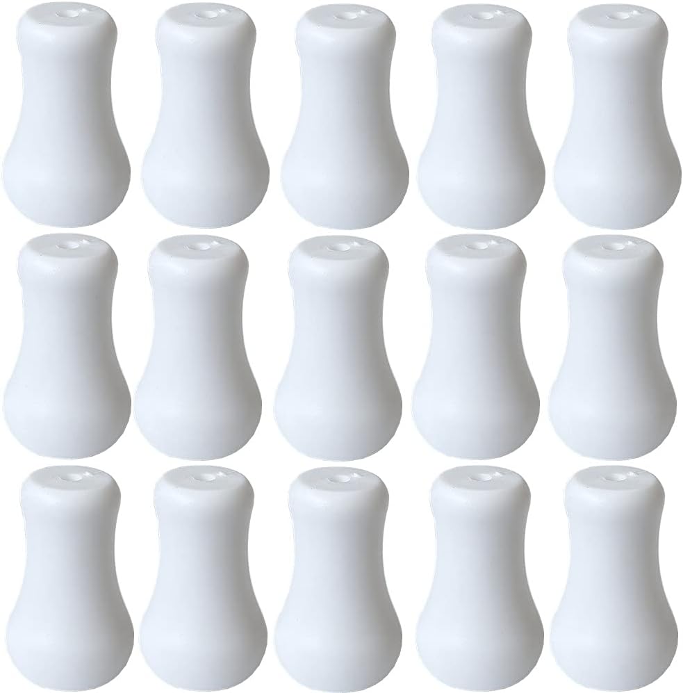 20 piezas de cordón de plástico blanco con borlas, pomos de cordón para ventanas de cortina romana