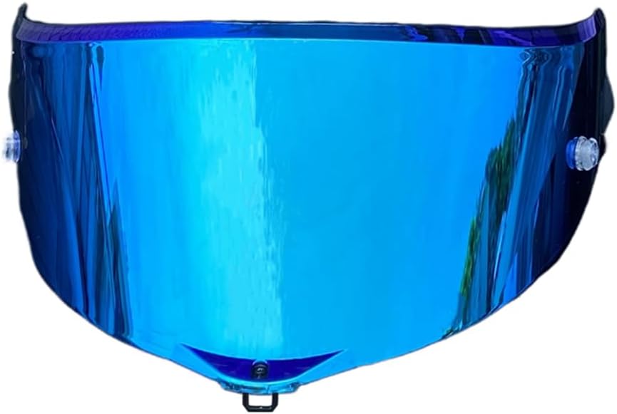 Pista Shield Reemplazo para AGV Pista GPR, Corsa-R, Pista GPRR Face Shield Race3 Visor Protección UV (Revo Azul Claro Día y Noche)