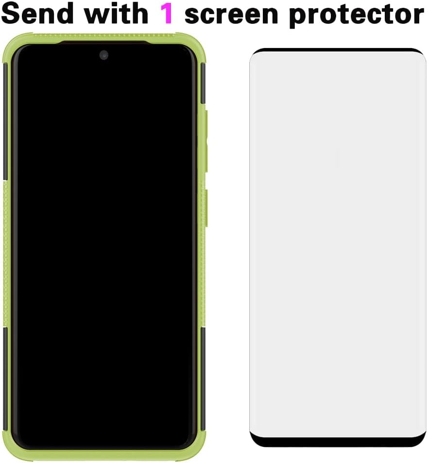 Asuwish Funda de teléfono para Samsung Galaxy S20 5G de 6.2 pulgadas con protector de pantalla de vidrio templado y soporte delgado, híbrida,