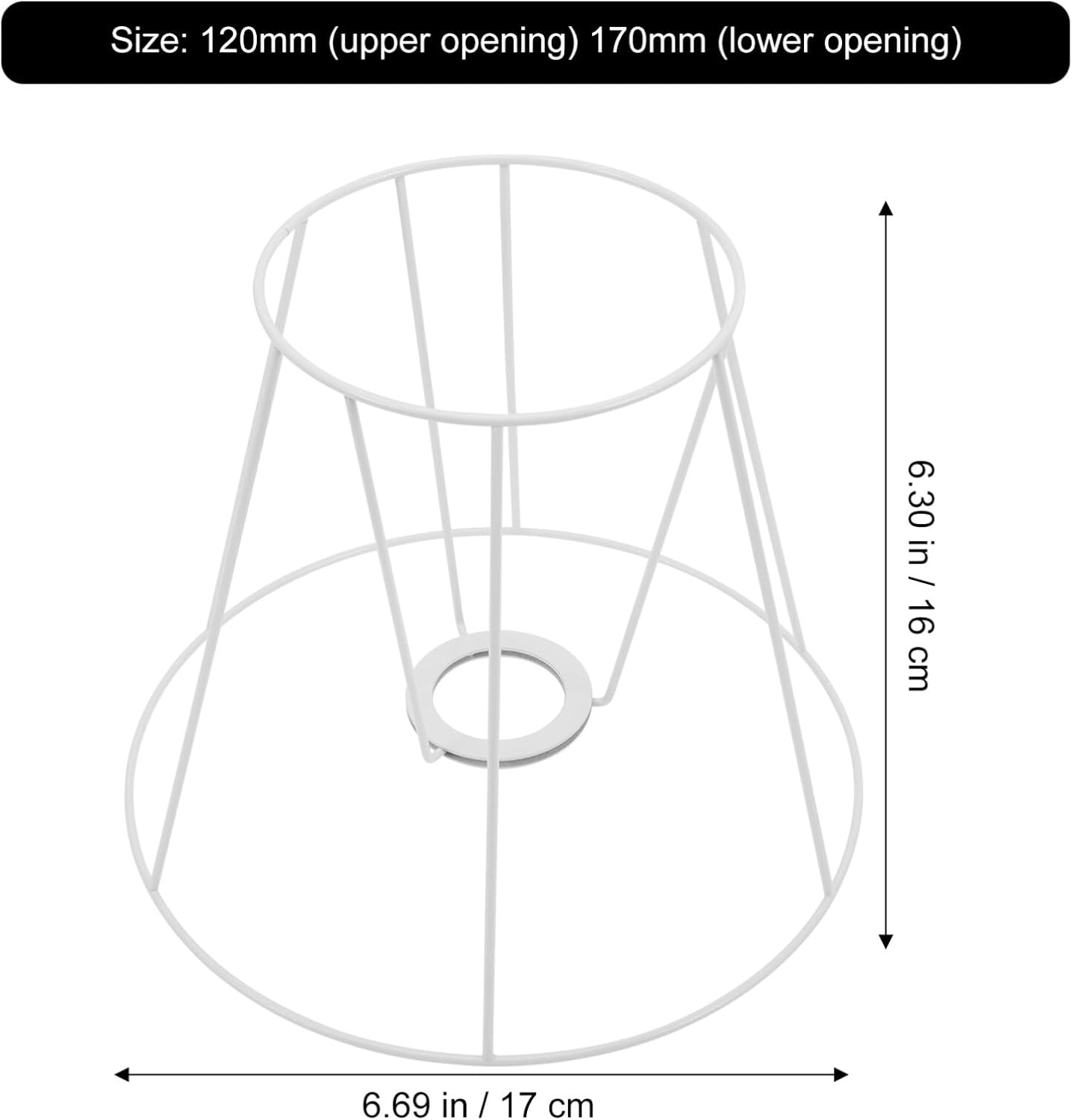 DOITOOL Pantalla Marco de lámpara colgante Pantalla de lámpara de metal Soporte de luz colgante Soporte de lámpara de mesa Soporte de lámpara de
