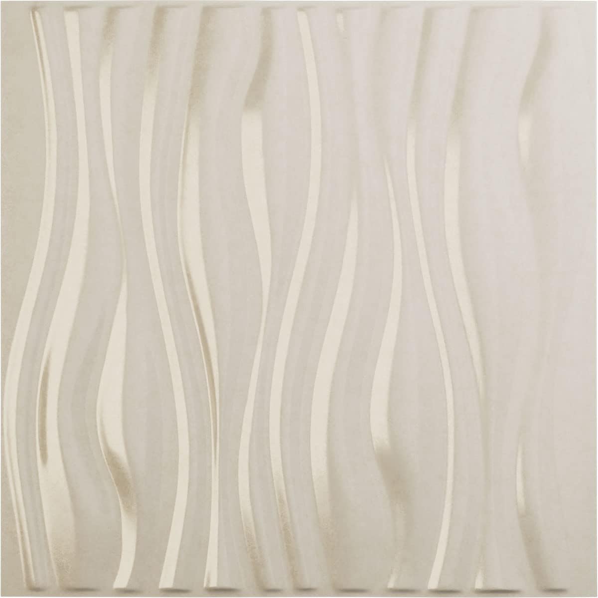 Ekena Millwork 19 58 pulgadas de ancho x 19 58 pulgadas de alto Leandros EnduraWall Panel decorativo de pared 3D, niebla de perlas metálicas (cubre