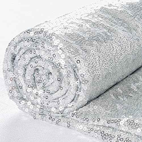 ShiDianYi Mantel glamoroso de lentejuelas de 1 yarda para mesa de postre de boda, 49.2 in de ancho