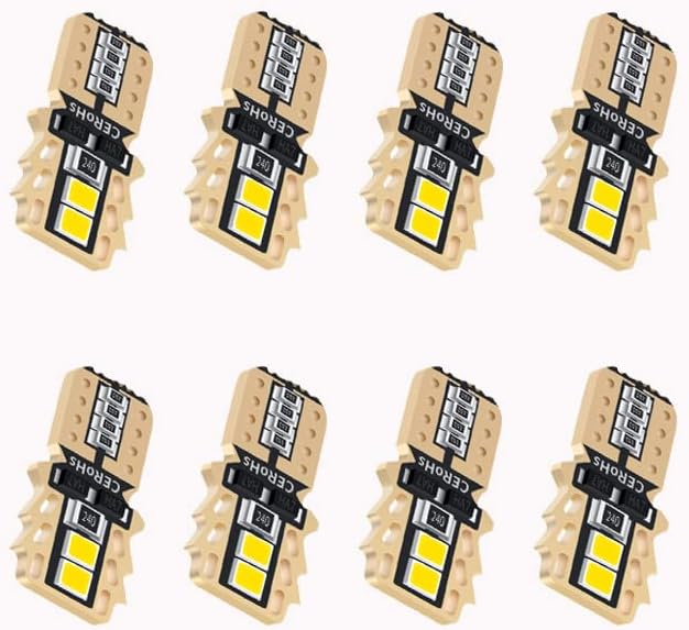 Bombilla LED T10 6000K 194 W5W Bombilla LED para interior del automóvil, 4-SMD Bombillas de repuesto LED Kit de luz interior Luces LED para puerta