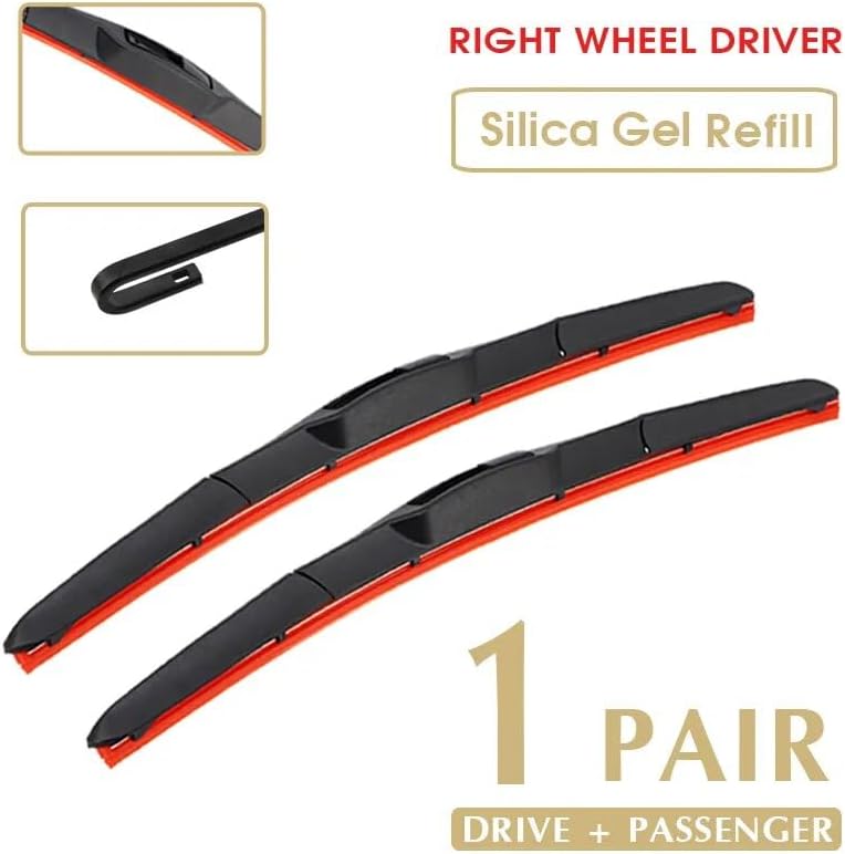 Limpiaparabrisas de vehículo compatible con Subaru Impreza de 24 pulgadas + 16 pulgadas 2008-2011, limpiaparabrisas de gel de sílice,