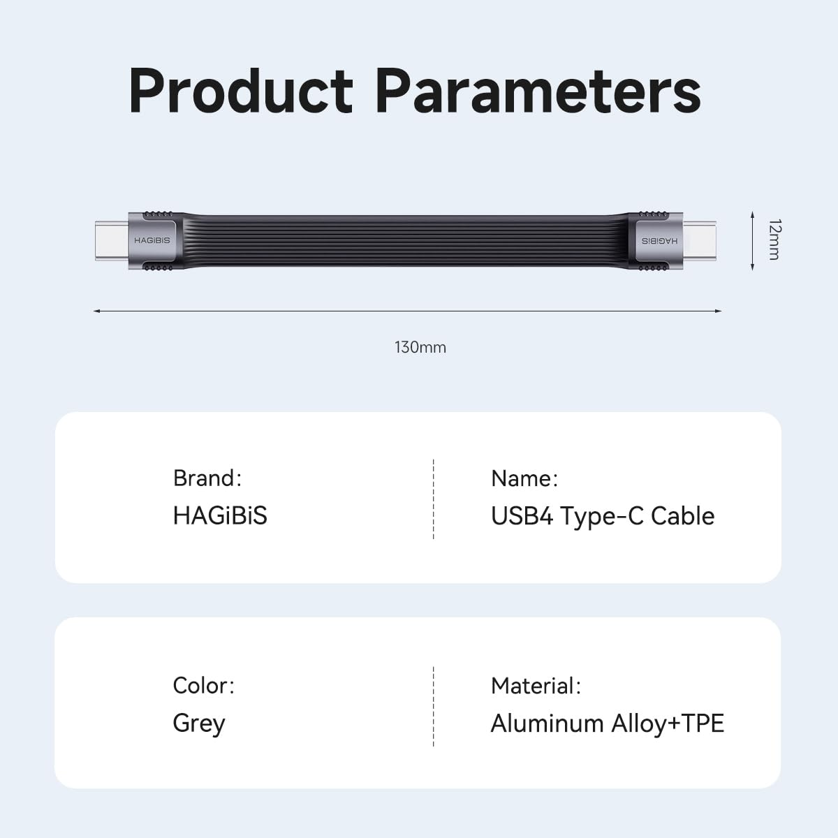 Hagibis Cable USB 4 de 0.4 pies, cable USB C de carga de 240 W, transferencia de datos de 40 Gbps, pantalla de video 8K 60Hz para iPhone 15 Pro Max,