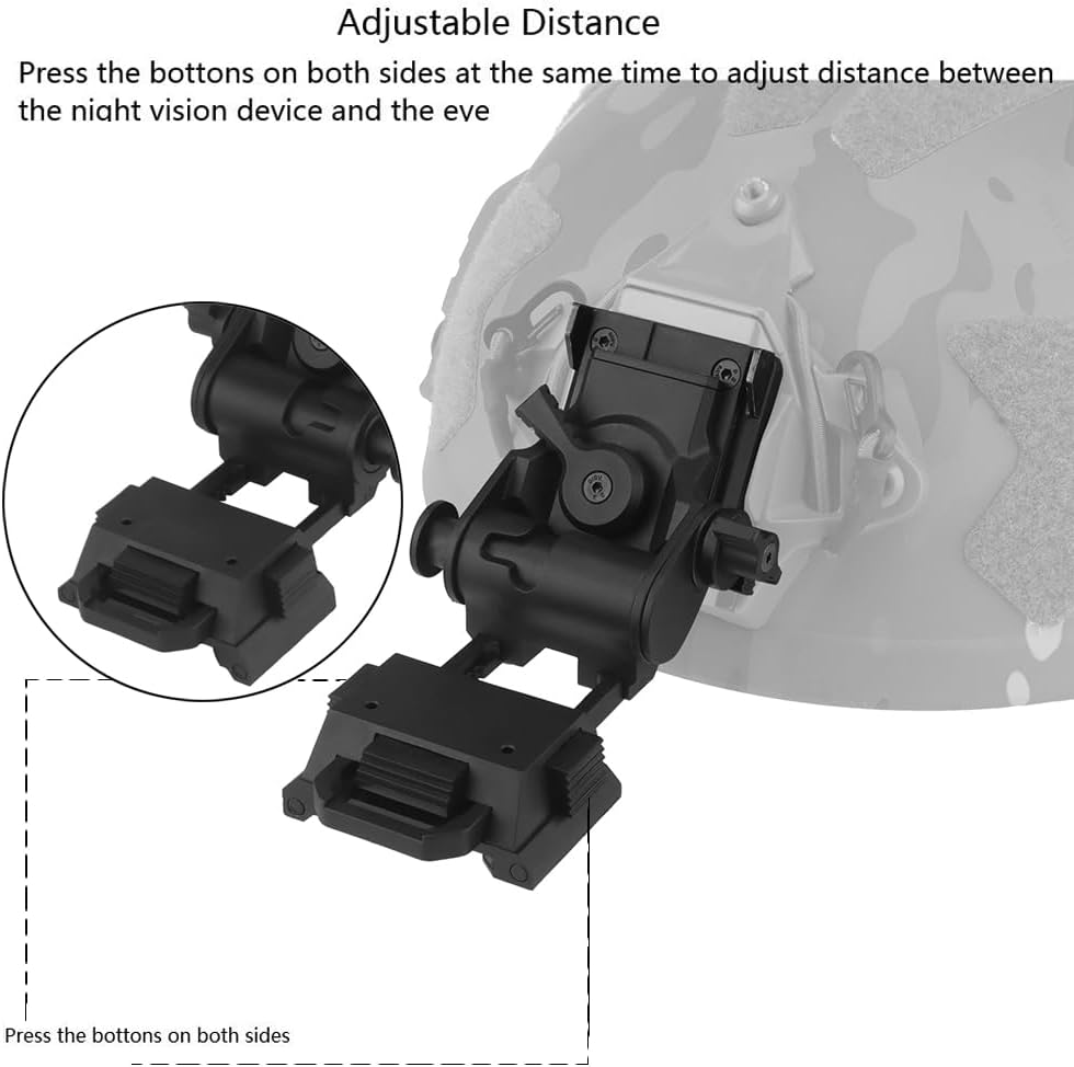 Airsoft L4G24 – Soporte para casco de nailon militar ajustable NVG para PVS15 PVS18 GPNVG18