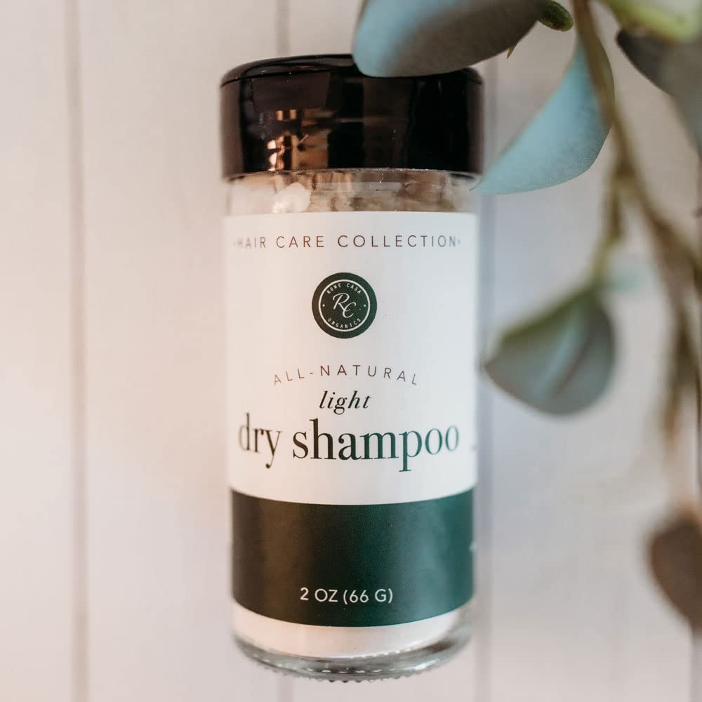 Rowe Casa Organics Champú seco para cabello claro, champú en polvo totalmente natural para cuero cabelludo y cabello grasos, 2 onzas