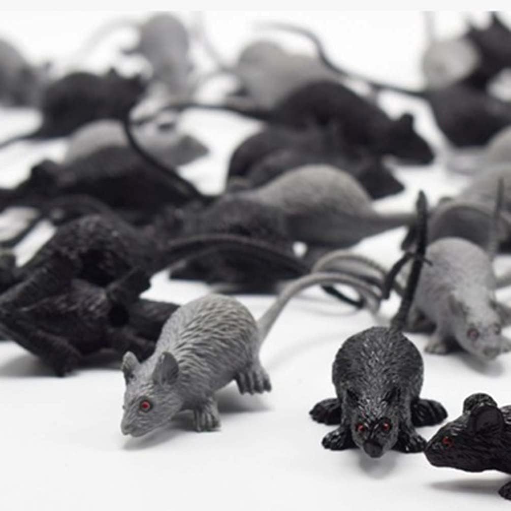 Gadpiparty 6 piezas de ratones falsos de simulación de mini ratón, ratones falsos, ratones espeluznantes, ratones realistas de terror novedosos para