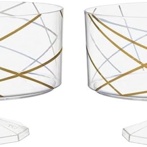 Abstract Lines – Contenedor de plástico para bagatelas, pequeño, 1 unidad (paquete de 2) Abstract Lines – Contenedor de plástico para bagatelas, pequeño, 1 unidad (paquete de 2)